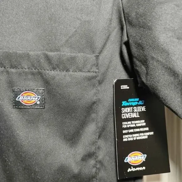 Dickies Women Coveralls Navy Blue Short Sleeve Workwear Jumpsuit S/M - Picture 4 of 9